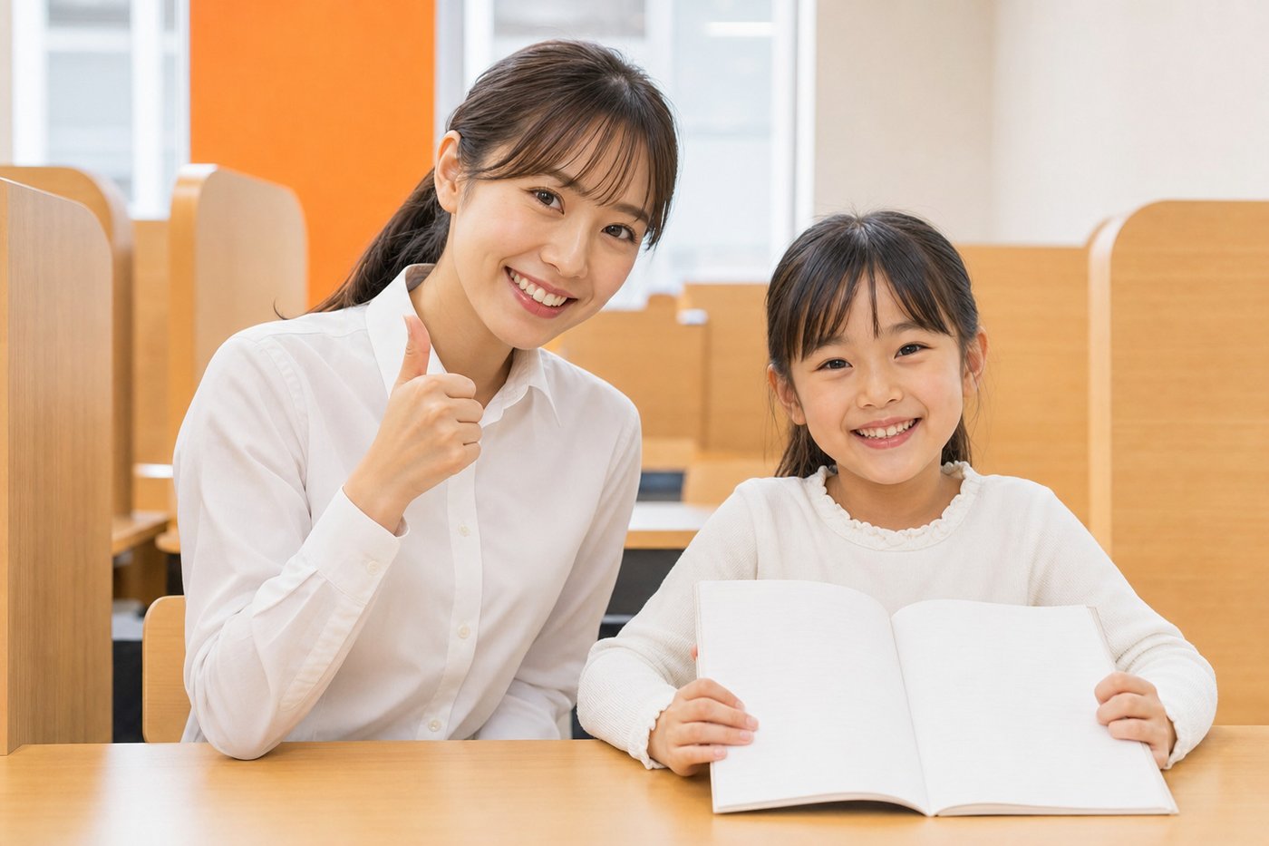講師が生徒の頑張りをほめる様子（イメージ）